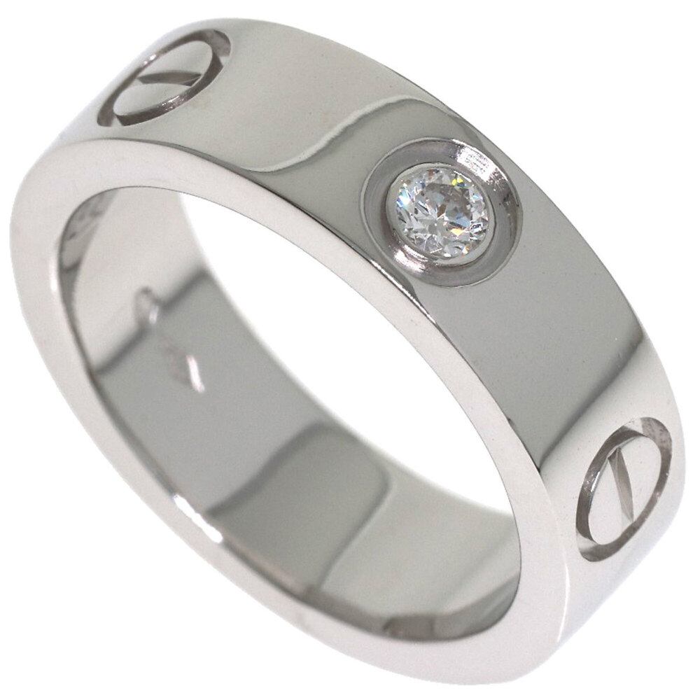 Cartier Love Ring 1P Diamond #49 Platinum PT950 Women's CARTIER